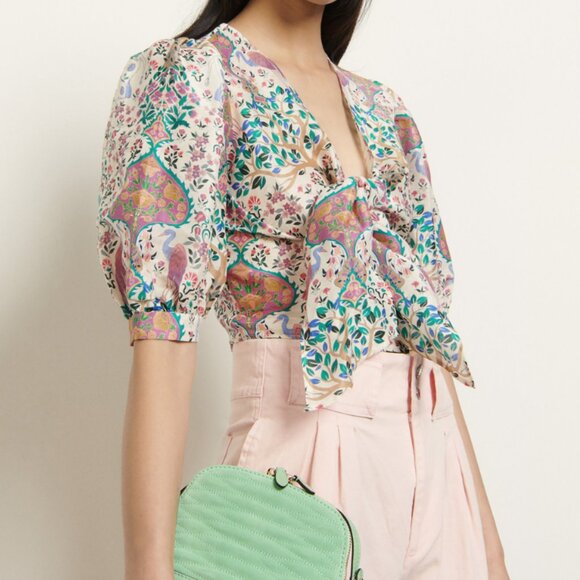 Sandro Iram Linen Blouse Top - Picture 1 of 3